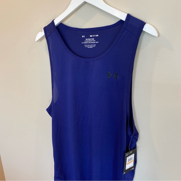 Under Armour The Tech Tank 2.0 Mens Small NWT Purple Fitted Lightweight - Picture 2 of 6